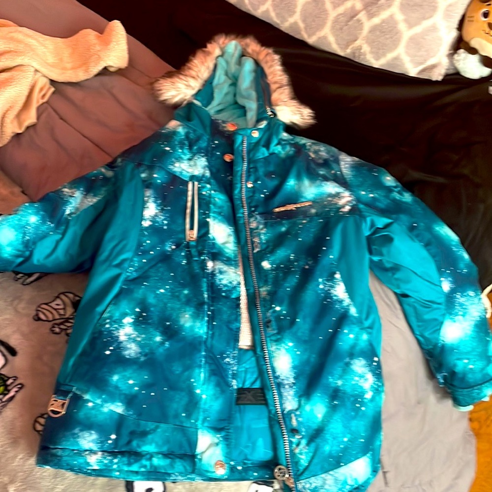 Blue zero closure jacket